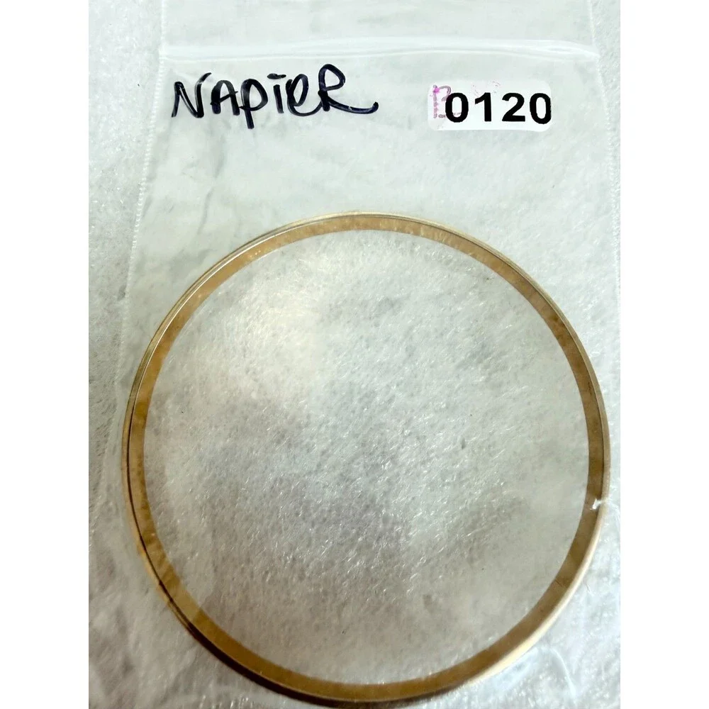 Vintage 1970s -80s Napier Gold Tone White Enamel Bangle Bracelet 2.5 Inch